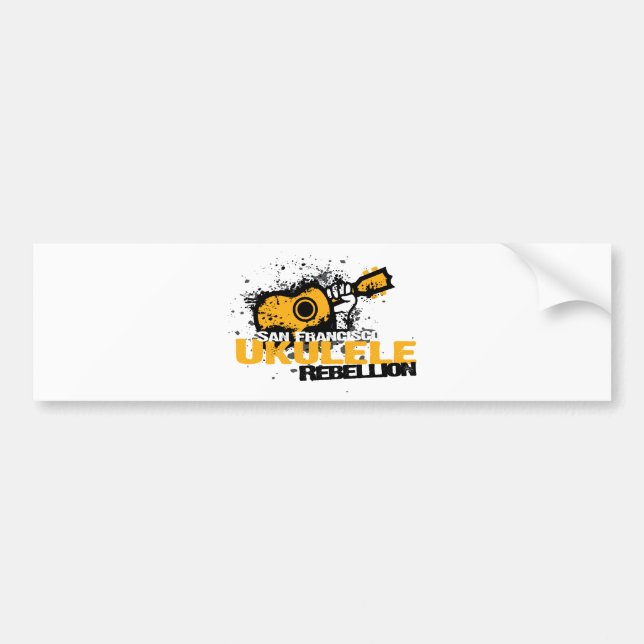 Autocollant De Voiture logo d'ukulélé de sf (Devant)