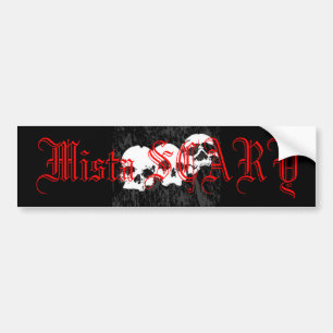 Autocollant De Voiture Logo EFFRAYANT Bumpersticker de crânes de Mista -