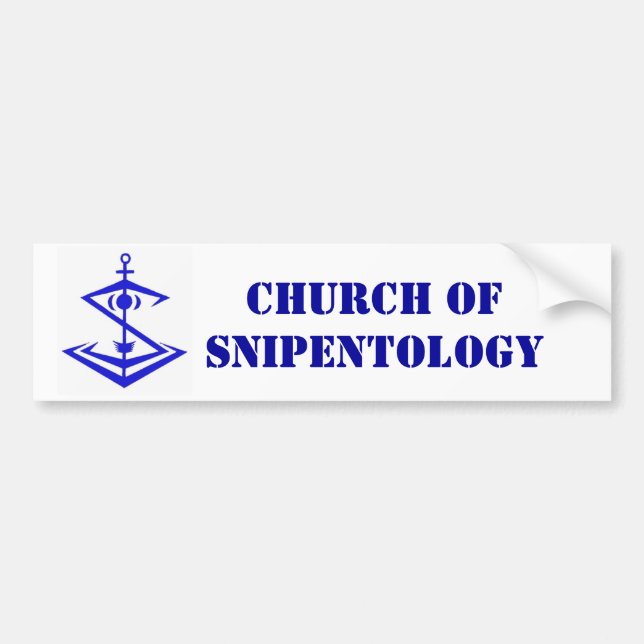 Autocollant De Voiture logo, église de Snipentology (Devant)
