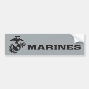 Autocollant De Voiture Logo en noir empilé USMC