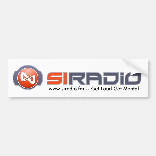 Autocollant De Voiture Logo par radio Bumpersticker de SI (Devant)