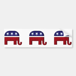 Autocollant De Voiture Logo républicain d'éléphant