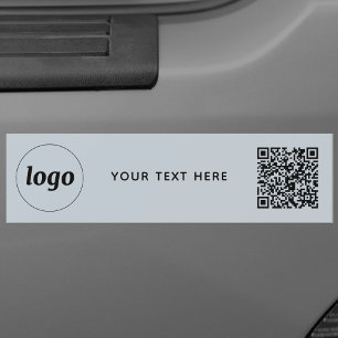 Autocollant De Voiture Logo simple et texte professionnel QR Code promoti