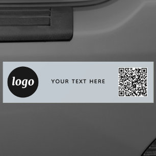 Autocollant De Voiture Logo simple et texte professionnel QR Code promoti
