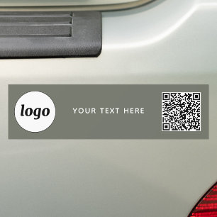 Autocollant De Voiture Logo simple et texte professionnel QR Code Sage Gr