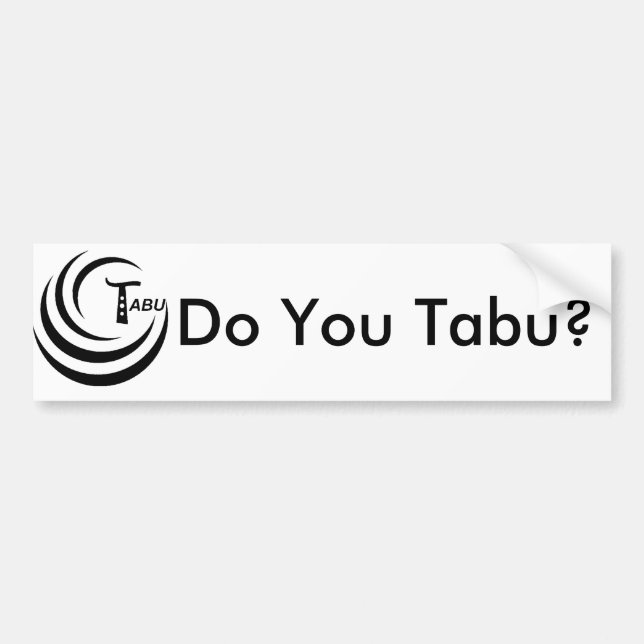 Autocollant De Voiture Logo tabou aucun GRAND png clair TABOU arrière (Devant)