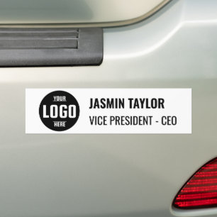 Autocollant De Voiture Logo & Titre de Poste Personnalisables Moderne M