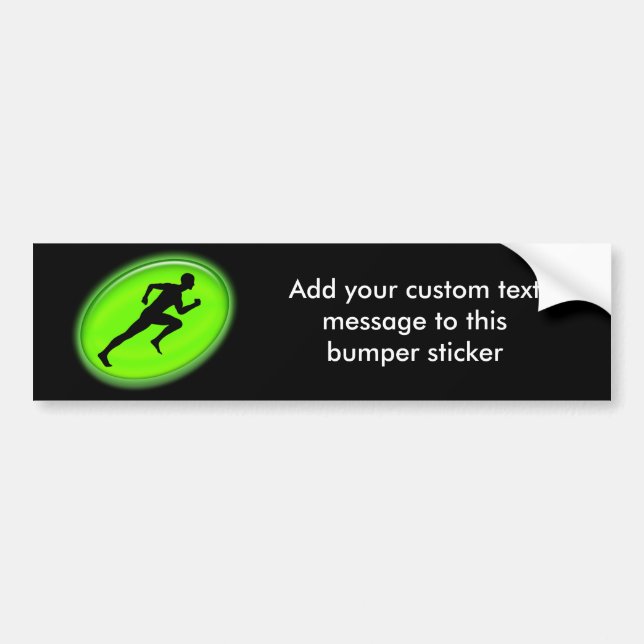 Autocollant De Voiture Logo vert de forme physique de lueur (Devant)