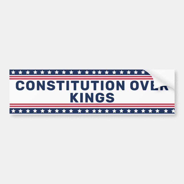 Autocollant De Voiture Loi constitutionnelle anti-Trump No Kings (Devant)