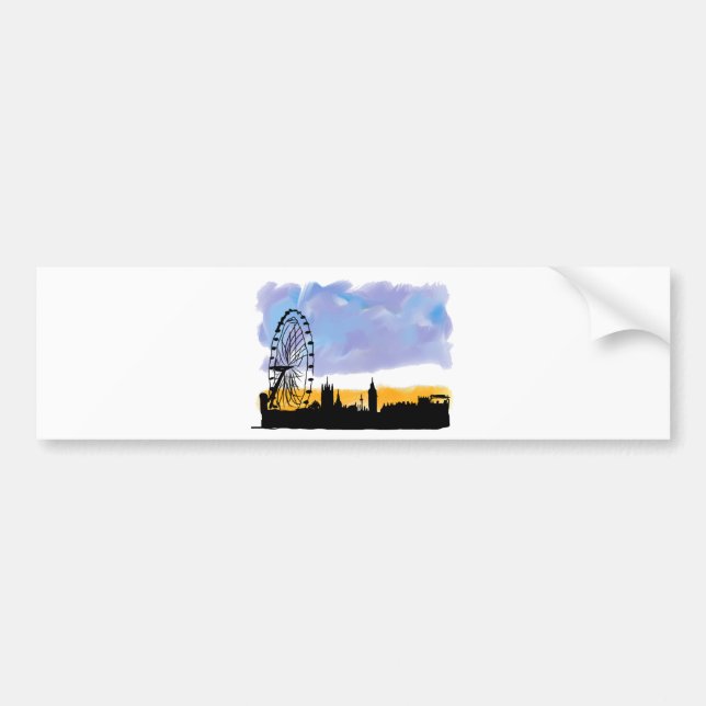 Autocollant De Voiture London Eye Skyline Art, Cadeaux vous pouvez person (Devant)
