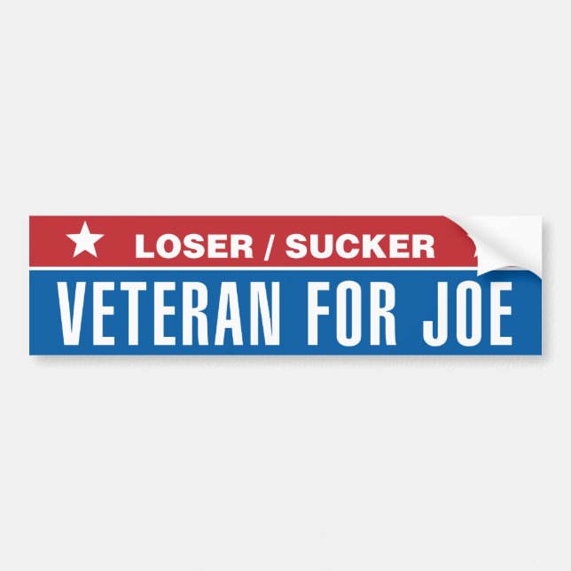 Autocollant De Voiture Loser Sucker : Vétérinaire Pour Joe (Devant)
