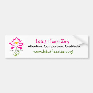 Autocollant De Voiture Lotus Heart Zen Bumpersticker