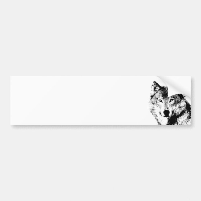 Autocollant De Voiture Loup (Devant)