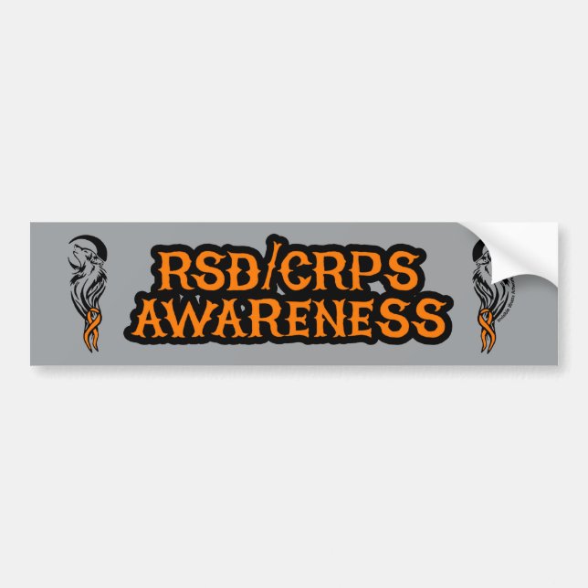 AUTOCOLLANT DE VOITURE LOUP/LUNE...RSD/CRPS (Devant)
