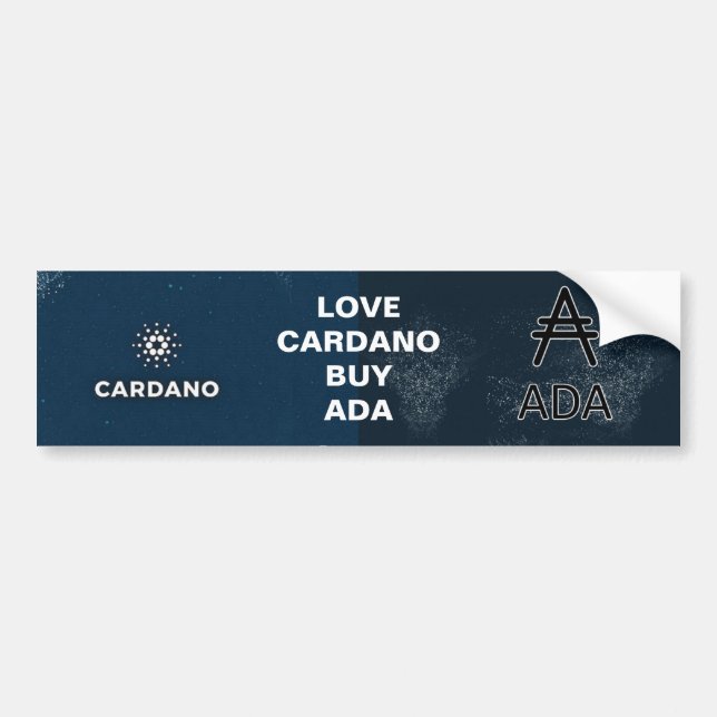 Autocollant De Voiture Love Cardano, Acheter ADA (Devant)