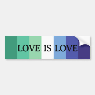 Autocollant De Voiture Love is Love Gay Flag