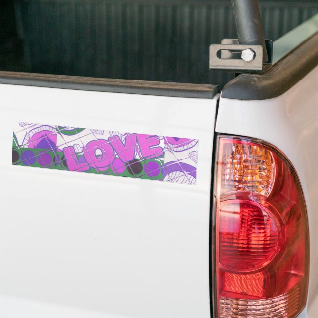 Autocollant De Voiture Love lovely heartily heart sentimental feeling (Sur camion)