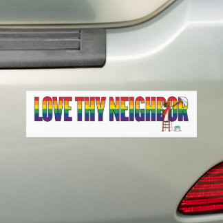 Autocollant De Voiture Love Thy Neighbor