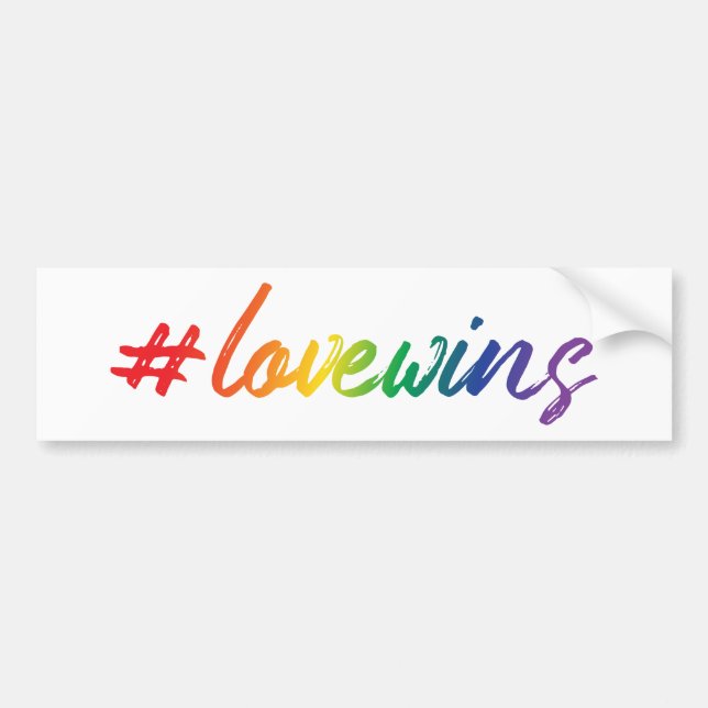 Autocollant De Voiture #LoveWins (Devant)