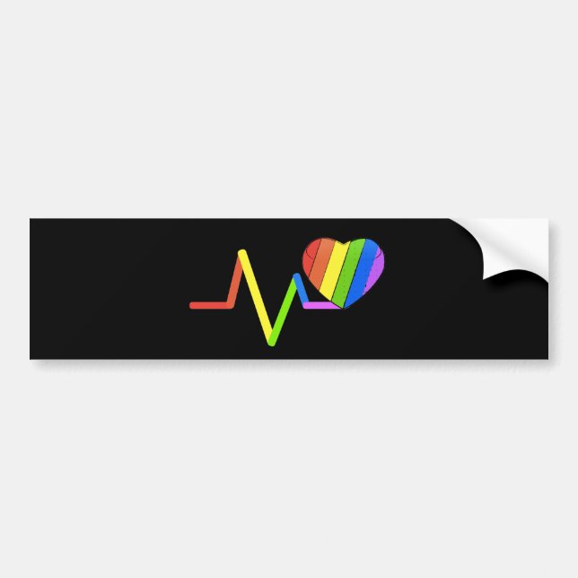 Autocollant De Voiture #LoveWins d'hommage d'Orlando d'impulsion de LGBT (Devant)