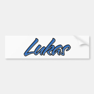 Autocollant De Voiture Lukas Nom bleu Aufkleber Sticker Autoaufkleber