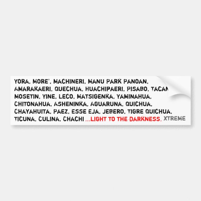 Autocollant De Voiture lumière à l'adhésif pour pare-chocs d'obscurité (Devant)