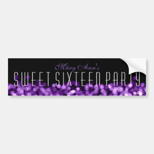 Autocollant De Voiture Lumières de scintillement de sweet sixteen élégant