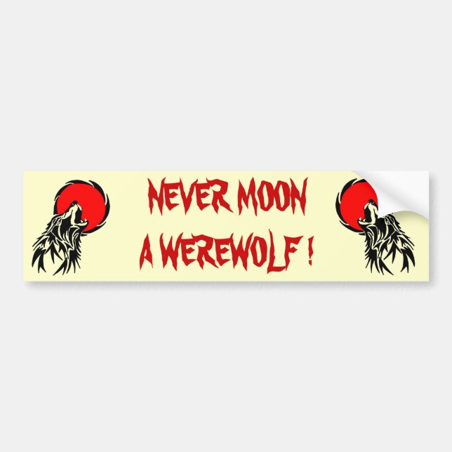 Autocollant De Voiture Lune de loup-garou (Devant)