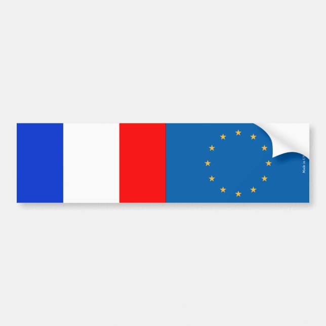 Autocollant De Voiture L'Union française et européenne marque l'adhésif (Devant)