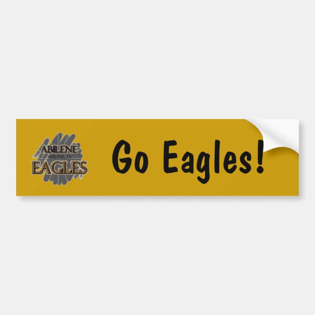 Autocollant De Voiture Lycée d'Abilene Eagles - Abilene, TX (Devant)