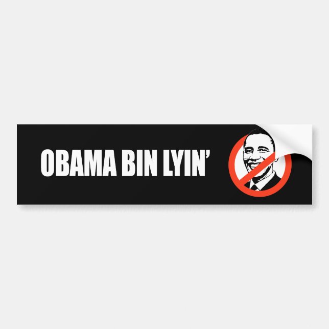 Autocollant De Voiture Lyin de poubelle d'Anti-Obama - d'obama (Devant)
