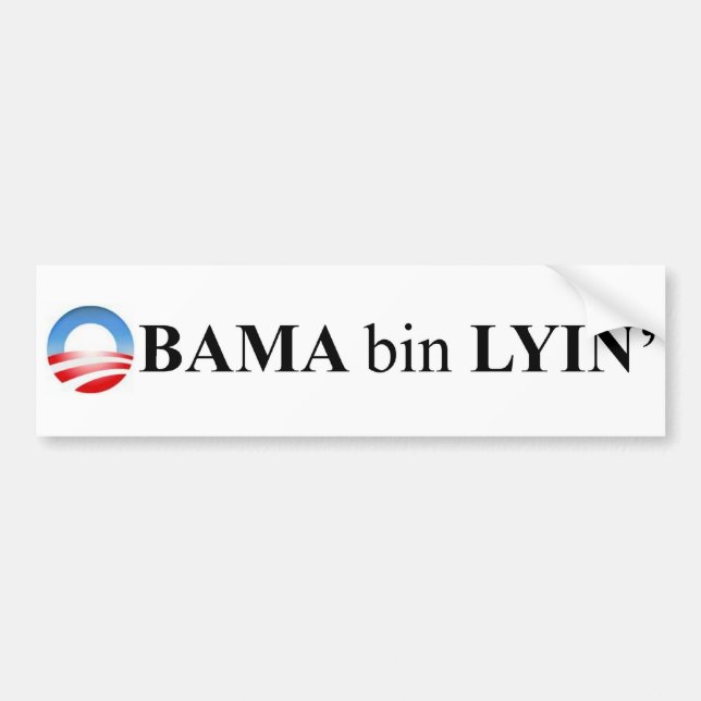 Autocollant De Voiture Lyin de poubelle d'Obama (Devant)