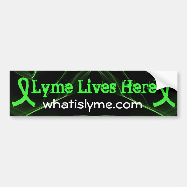 Autocollant De Voiture Lyme Vit Ici Lyme Sensibilisation Sticker (Devant)