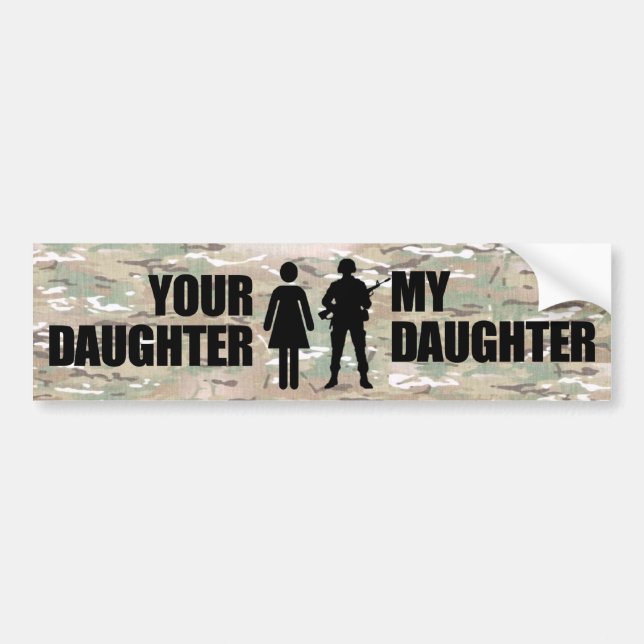 Autocollant De Voiture Ma fille est dans les militaires (Devant)