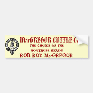 Autocollant De Voiture MacGREGOR CATTLE CO.