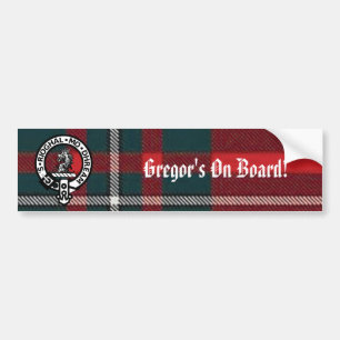 Autocollant De Voiture MacGregorRed1, Badge Gregor, Gregor's On Board !