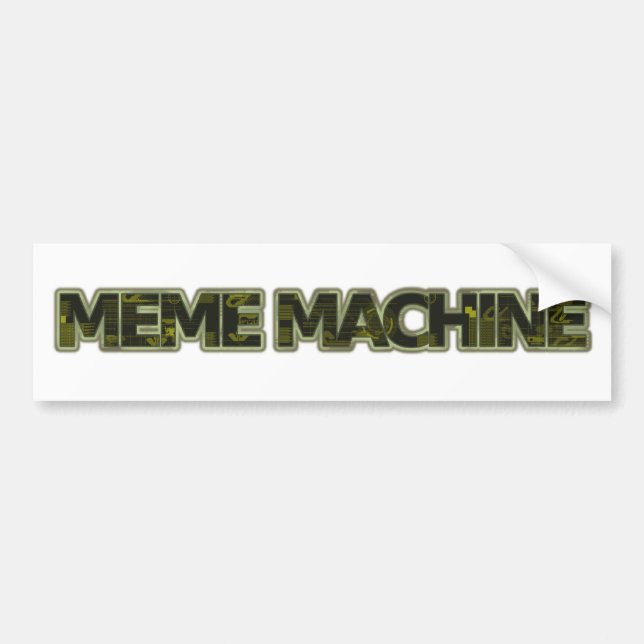 Autocollant De Voiture Machine de Meme (Devant)