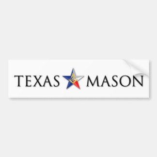 Autocollant De Voiture Maçon du Texas