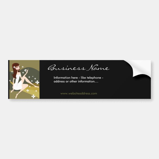 Autocollant De Voiture Madame élégante adhésif pour pare-chocs (Devant)