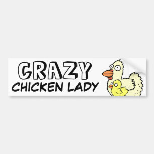 Autocollant De Voiture Madame folle de poulet
