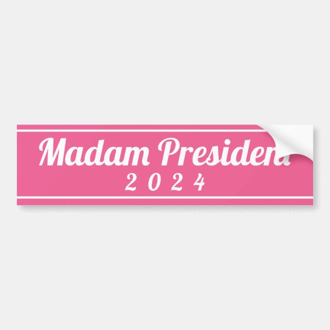 Autocollant De Voiture Madame la Présidente Harris 2024 (Devant)