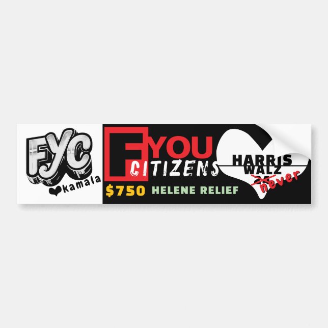 AUTOCOLLANT DE VOITURE MADAME LE PRÉSIDENT HARRIS WALZ 2024 | FYC (Devant)