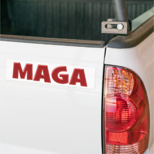 Autocollant De Voiture MAGA avec texte rouge
