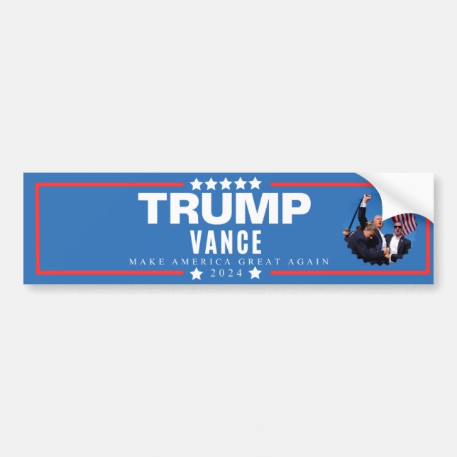 Autocollant De Voiture MAGA Vote pour Trump Vance 2024 (Devant)