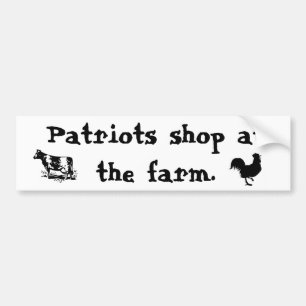 Autocollant De Voiture Magasin de patriotes à la ferme - Bumpersticker