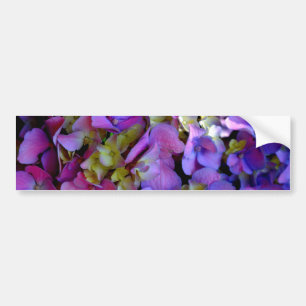 Autocollant De Voiture Magenta Purple bleu jaune Hydrangeas fleurs