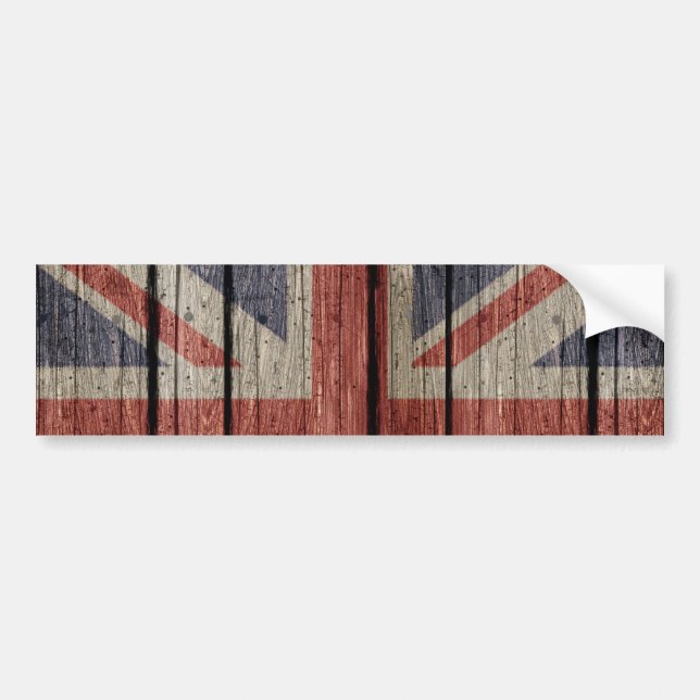 Autocollant De Voiture Magnifique grunge en bois cool tendance U.k. fanio (Devant)