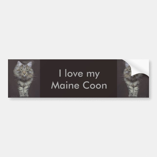 Autocollant De Voiture Maine Coon (Devant)