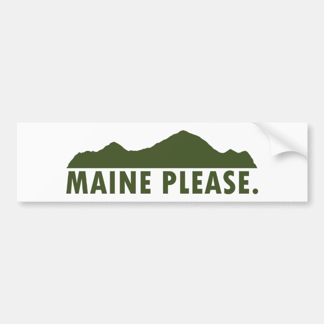 Autocollant De Voiture Maine S'Il Vous Plaît (Devant)