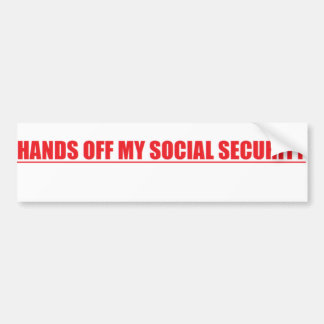 AUTOCOLLANT DE VOITURE MAINS DE MA SÉCURITÉ SOCIALE